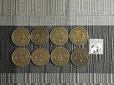 Walt Disney World 4 Railroad Classic Character 2024 Bronze Medallion Coins • $39.95