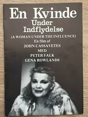 A Woman Under The Influence Gena Rowlands Peter Falk 1974 Danish Movie Program • $19.99