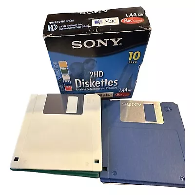 Sony 2HD Diskettes 8-Pack New Open Box Mac Formatted 1.44 MB Floppy Disks • $9.99