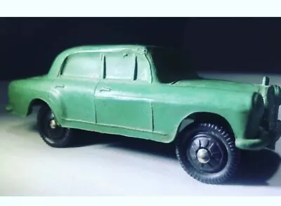 Vintage 1960's Miniflex Rubber Toy Car Mercedes Benz Hong Kong Green 4 Dr Sedan  • $49.98