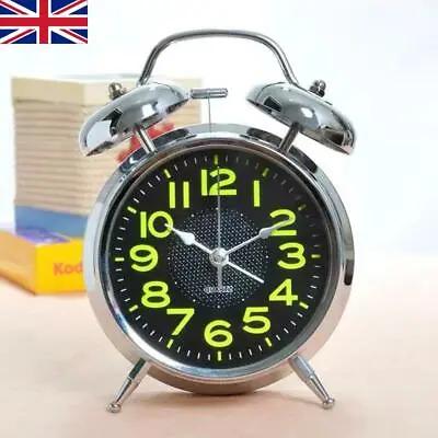 £9.89 • Buy Silent Bedside Alarm Clock | Non-Ticking | Glow-in-the-Dark Bedroom Clock UK