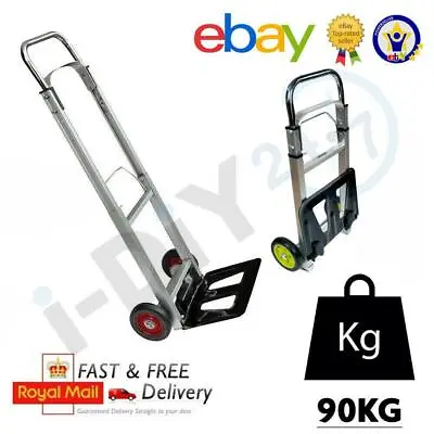 Rolson 90kg Heavy Duty Folding Foldable Hand Trolley Sack Truck Cart • £34.99