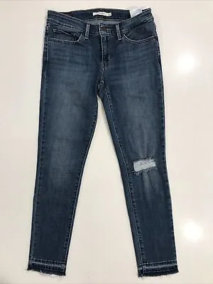£14.75 • Buy Levis 711 Skinny Stretch Distressed Jeans Womens Size 27x27