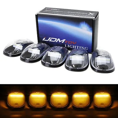 5pcs Cab Roof Clearance Marker Lamps W/Amber Strip LED Lights For Most Trucks • $32.39