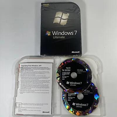 Microsoft Windows 7 Ultimate 32 AND 64 Bit Retail DVDs Upgrade From VISTA W/ KEY • $109.99