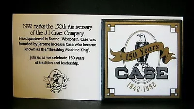 *J I CASE 150th Anniversary Old Abe Bald Eagle Hat Lapel Pin Button On Card 1992 • $13.74