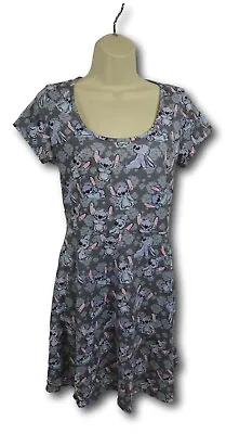 Hot Topic Disney Lilo Stitch Dress Fit Flare Stretch Floral Tank Size: M Junior • $25