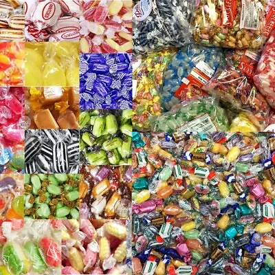 Hard Boiled Sweets Solid Wrapped Traditional Retro Pick N Mix QUALITY Sweets Bag • £19.99