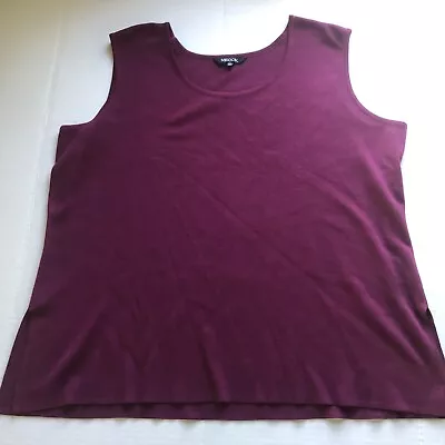 Misook Red Purple Shell Tank Top Acrylic Knit Plus Size 2X A1395 • $42