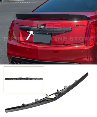 For 16-19 Cadillac CTS-V CARBON FIBER Rear Deck Lid Center Applique Trunk Insert • $409.98
