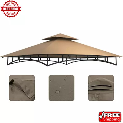 5' X 8' Double Tiered Canopy Grill BBQ Gazebo Roof Top Shelter For L-GG001PST-F • $56.15