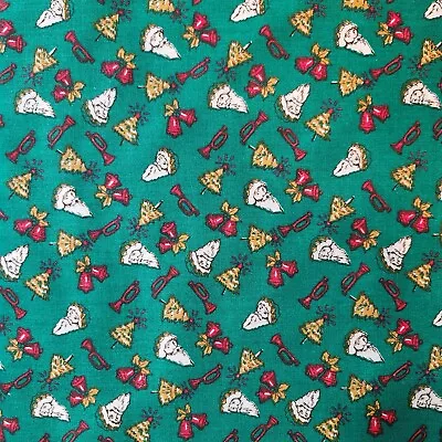 BLOWOUT SALE Christmas In April Vintage Fabric 4 Yards Cotton Blend • $7