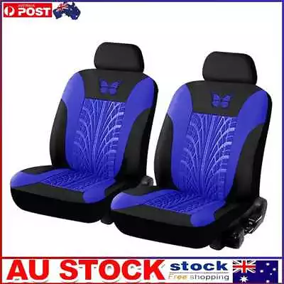 Butterfly Car Seat Covers Auto Interior Seat Protector (2 Set Blue) • $19.99