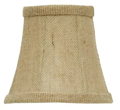 Burlap 4 Inch Chandelier Mini Lamp Shade English Barrel Drum • $14.99