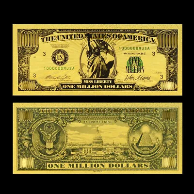 United States US $1 Million Dollar Gold Foil Banknote - Brilliance Gift • £3.95