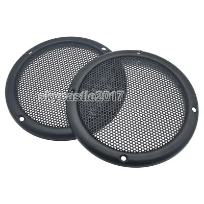 2pcs All-Metal 3.5  Inch Speaker Cover Metal Mesh Grille Aduio Decorative Circle • $5.98