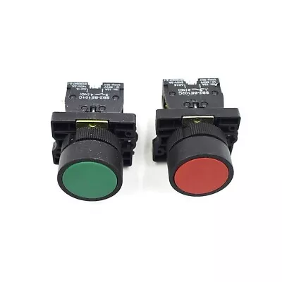 Momentary Push Button Switch Start/Stop Red Green Sign NO NC AC 660V 10A • $18.21