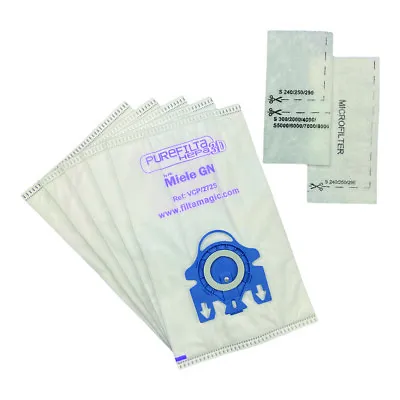 £7.75 • Buy 10 Vacuum Hoover Bags & Filters For MIELE GN C1 C2 C3 Powerline Silence Ecoline