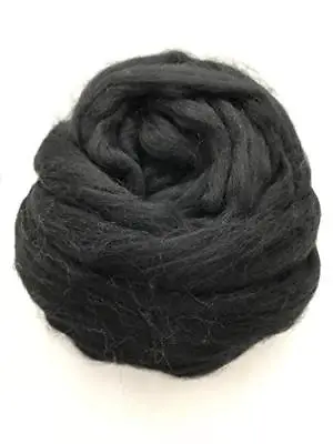 Black Wool Roving Merino Wool Shep's Wool Black Black Roving Black Felting  • $10.20