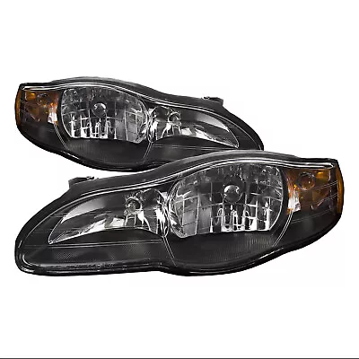 Black Housing Headlights Set Performance Lens Pair Fits 00-05 Chevy Monte Carlo • $125.78