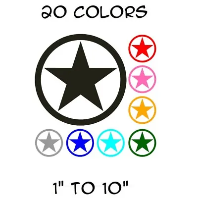 Army Star Sticker Vinyl Decal For Jeep US Military Truck Hood Door Car Window • $1.79