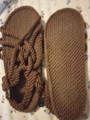 Rope Sandals Size 8-9  39 Chocolate Brown.  Never Worn. • $19.99