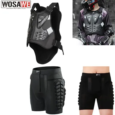 WOSAWE Motorcycle Body Armor Protective Jacket ATV EVA Guard Hip Shorts Racing • $43.79