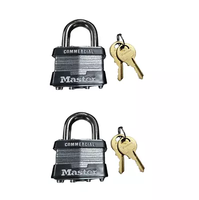 2-PACK Master Lock Commercial Padlock Keyed Alike Heavy Duty 1KA • $22.99