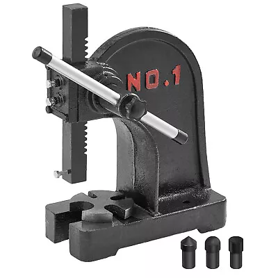 VEVOR Arbor Press 1 Ton Manual Desktop Press Lever Mountable Bearings Cast Iron • $48.59