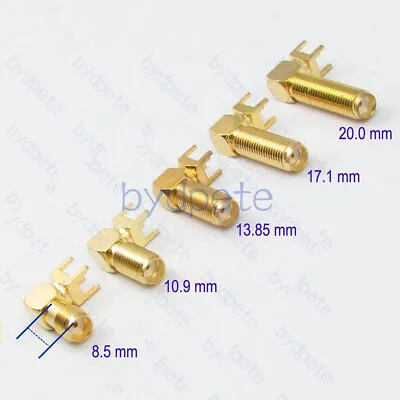 $1.52 • Buy SMA Female Jack Connector Solder PCB Right Angle 90 Degree RF 50 Ohm Coaxial