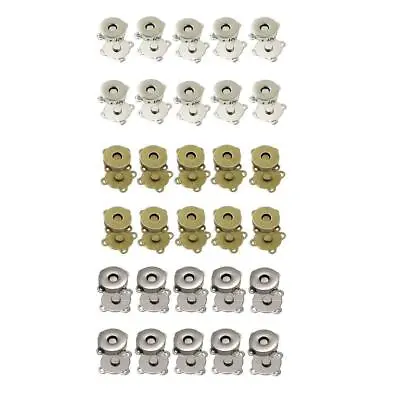 £9.58 • Buy 30x Brass Magnetic Snap Button Clasp Sewing On Fastening DIY Handbag Closure