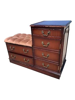 £150 • Buy Oriental Hardwood Telephone Seat / Hall Seat With Drawer
