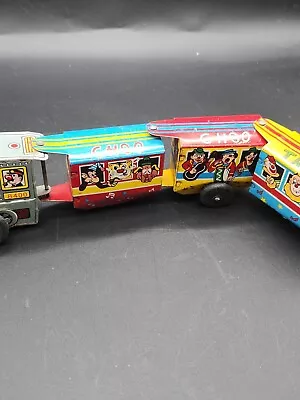 Vintage  Linemar Tin Wind-up Choo Choo Zig Zag Train In Original Box #8400 • $25