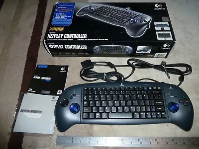 SONY PLAYSTATION 2 PS2 OFFICIAL LOGITECH NETPLAY CONTROLLER NEW Gamepad Keyboard • £99.99