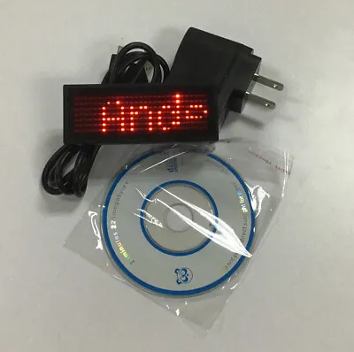 LED Programmable Digital Display Scrolling Message Tag Name Badge Moving Sign  • $17.99