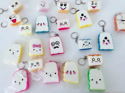 $14.25 • Buy 3 Slow Rising Fake Bread Bakery Keyring Squeeze Toy Strap Gift