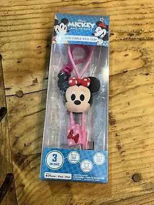 Disney Minnie Mouse 3D Foam USB Cable Bag Clip • $14.99