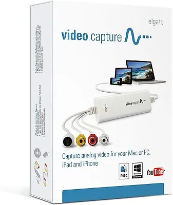 $89.99 • Buy Elgato USB Analog Video Capture Device For PC Mac, IPad, Or IPhone #1VC104001001