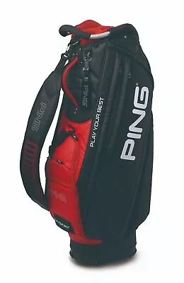 PING Golf Men's Caddy Bag CB-P191 Black Soft PU Model 9.5 X 47 Inch 3.5kg • $597.84