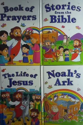 Colourful Illustrated Children's Bible Story Books (Prayers Jesus Noah's Ark) • £3.49