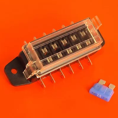£6.40 • Buy 6 Way Blade Fuse Holder Box For Universal ATO Regular Blade Fuses - Fuseholder
