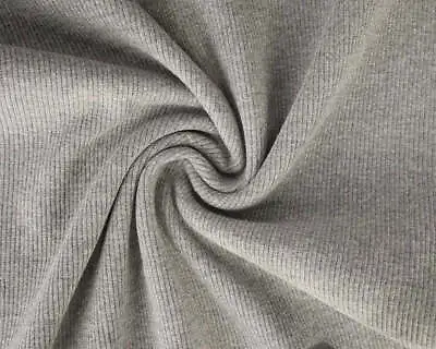 Tubular Jersey Ribbing Knit Cotton Fabric X Half Metre. Oeko-Tex. Ribbed Cuffing • £5.95