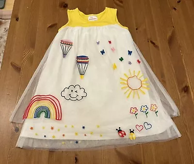 Hanna Andersson Girls 5 Multisheer Layers Embroidery Hot Air Balloon Etc Dress  • $9.99