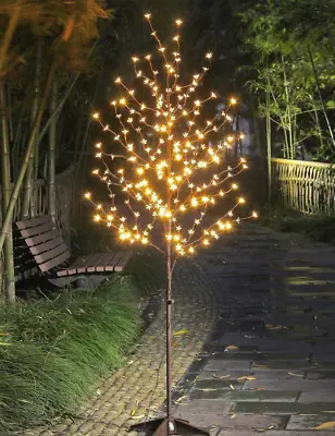 6.5FT 208 LED Cherry Blossom Tree Lighted Artificial Tree For Decoration Inside • $62.99