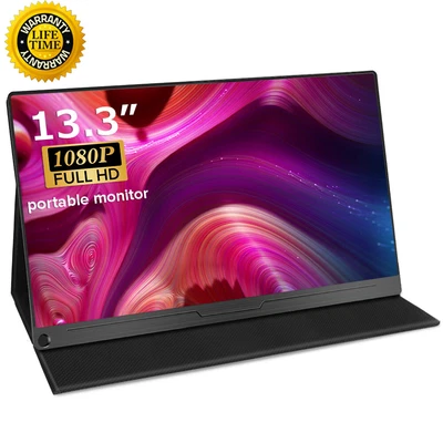 $79.99 • Buy 13.3 Inch USB-C Portable Monitor Screen IPS 1920x1080 For Laptop PS4 Xbox360