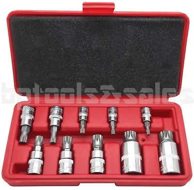 10pc XZN TRIPLE SQUARE 12 POINT SPLINE STAR BIT TAMPER-PROOF 4 BMW BENZ VW AUDI • $21.99