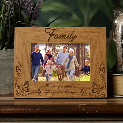 £11.48 • Buy Wooden Family Photo Frame Gift FW182