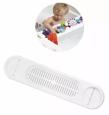£6.40 • Buy White Plastic 68x16 Cm Over Bath Shelf Rack Caddy Storage Stand Tray Bathroom