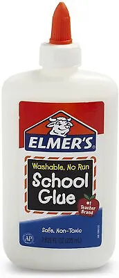 $6 • Buy New Elmers Liquid PVA Glue White Washable & Nontoxic 225 Ml, Great For Making SI