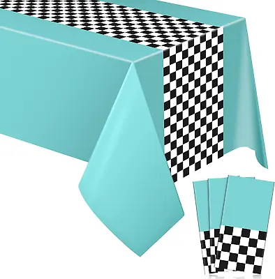 Car Birthday Party Supplies Racing Party Decorations 50S Party Tablecloth Racetr • $21.24
